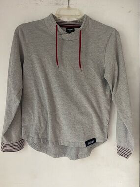 Jason Wu Light Gray Hoodie with Red Drawstrings